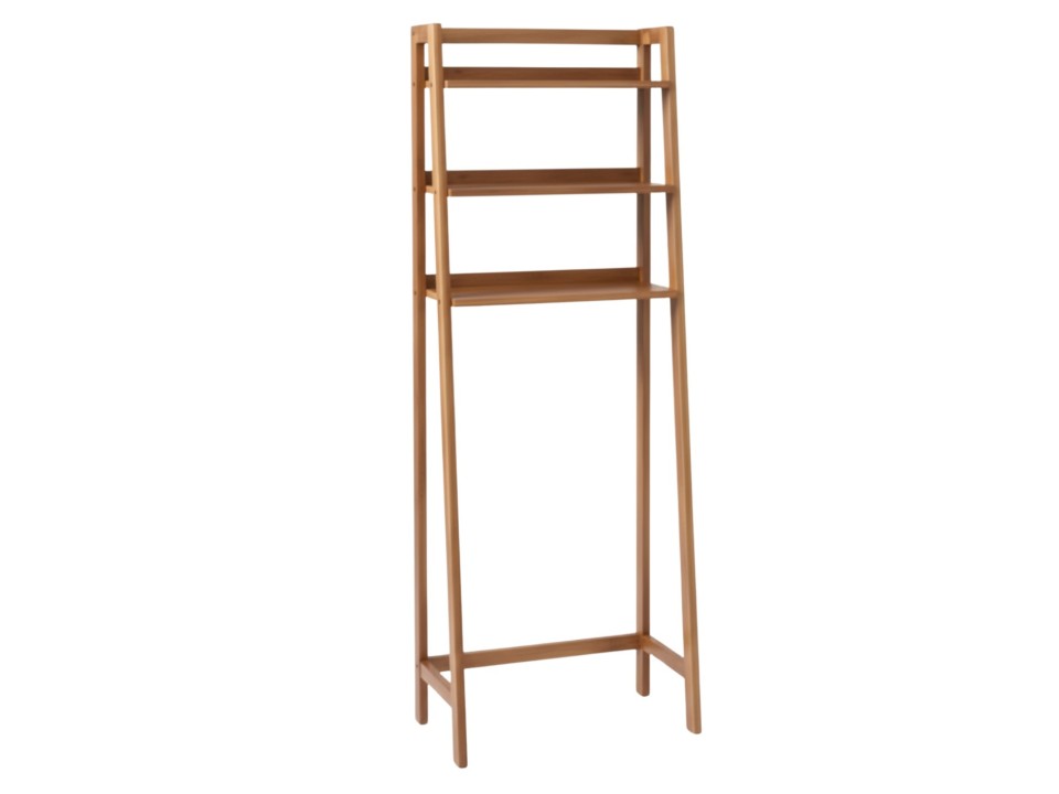 Bamboo Over-the-Toilet Storage Shelf - 3-Tier Freestanding Bathroom Organizer